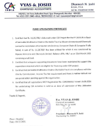 CSR Fund Utilization - CA Certificate (2025-26)