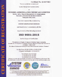 MACL Hyderabad - ISO 9001