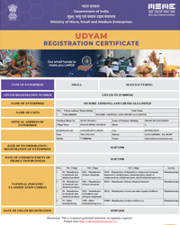 MACL Tel Udyam Registration Certificate