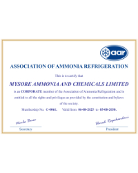 Corporate Membership Certificate of the Association of Ammonia Refrigeration 