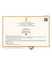 One Star Export House Certificate